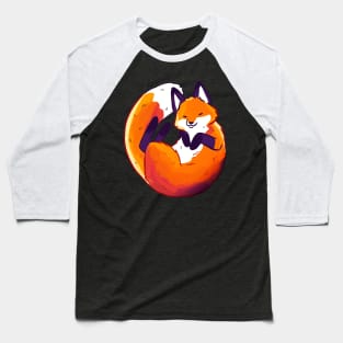 Cute sleeping fox illustration Baseball T-Shirt